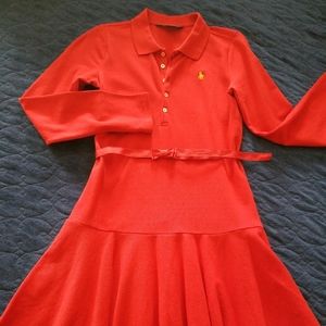 Polo Ralph Lauren Red Belted Dress